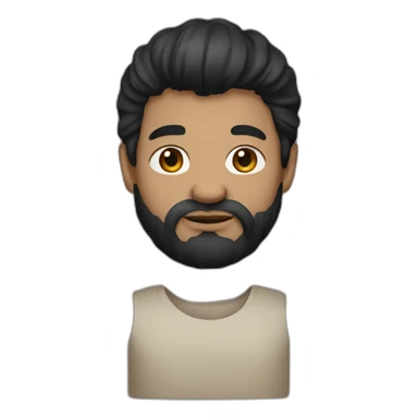 dwarf man black hair sticker