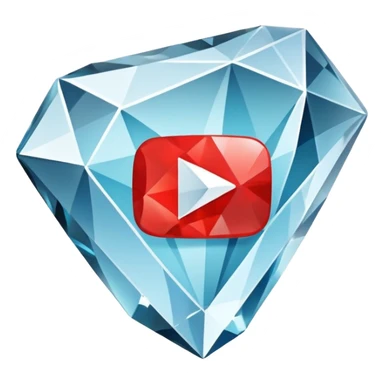 diamond youtube play button sticker