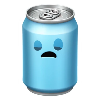 Plain baby blue soda can  sticker
