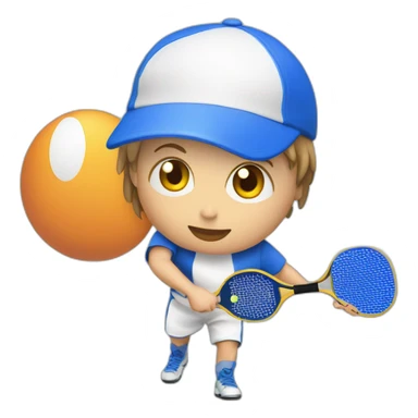 Rasuette de ping pong bleu sticker