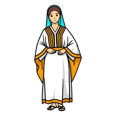 person wearing a caftan sticker