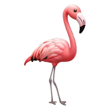 Flamingo on beach sticker