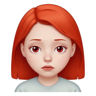sick red girl sticker