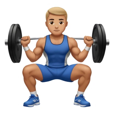 Guy squating without a dumbell sticker