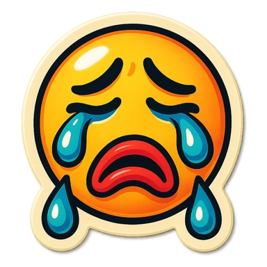 Crying Tears rolling down face 
Mouth Pout sticker