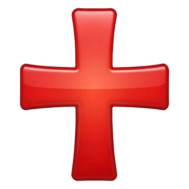 A simple scarlet-red cross sticker