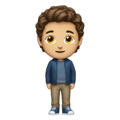 1 boy with brown hair  sticker