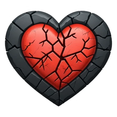 Siyah kırık kalpk sticker