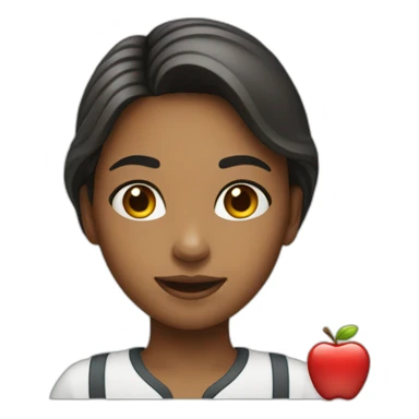 the girl sells Apple equipment sticker