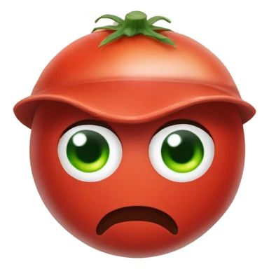 Tomato wearing MAGA hat sticker