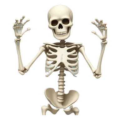 skeleton doing a face clap sticker
