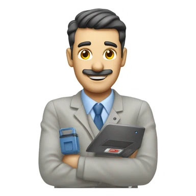 HVAC salesman selling sticker