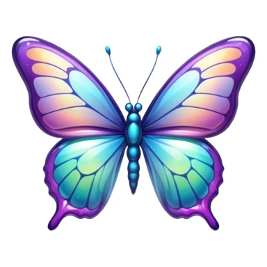 transparent butterfly shaped glass, shiny and translucent glass style sticker