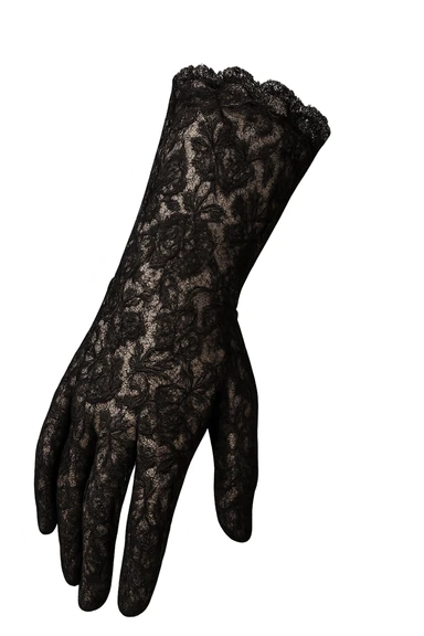 emo black lace glove sticker