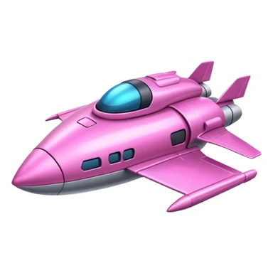 Pink spaceship sticker