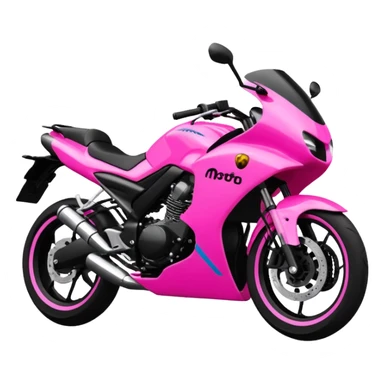 moto sportiva con scritta nera e solo avanti rosa fluorescente  sticker