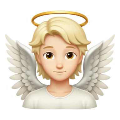 Genderless angel with a sneaky smile sticker