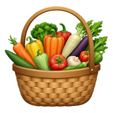 a basket of vegetables sticker