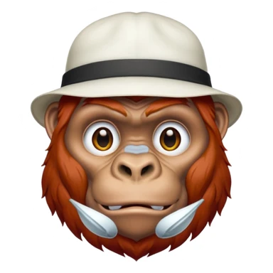 red haired gorilla with white hat sticker