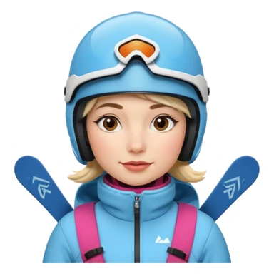 Woman Skiing, Background Matterhorn sticker