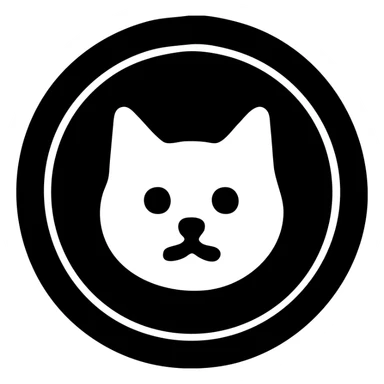 A silver coin with a cat face sticker