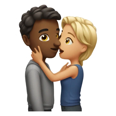 couple kisses sticker