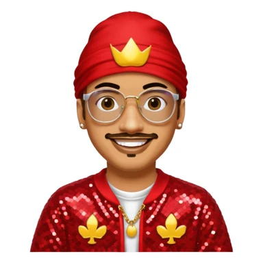 Ali G with red sequin outfit sticker