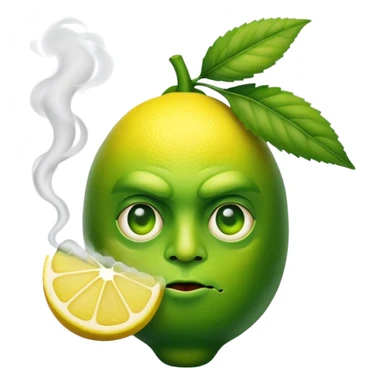 Lemon smoking marijuana sticker