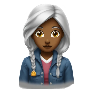 Mysterious girl doesn’t want to talk and participate in class sticker