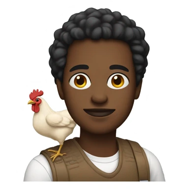 black person with chicken sticker