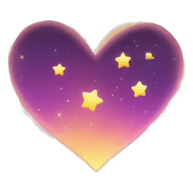 Vibrant heart with the night sky in it sticker