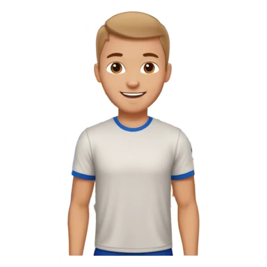 white sportsman in the playground, dressed in t-shirt sticker