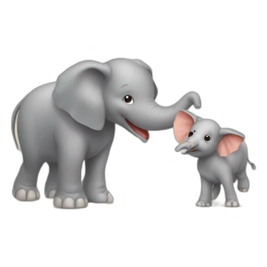 hen kicking an elephant in face sticker