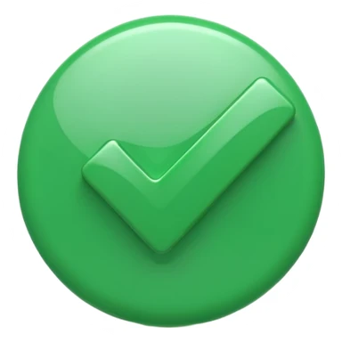 green check sticker