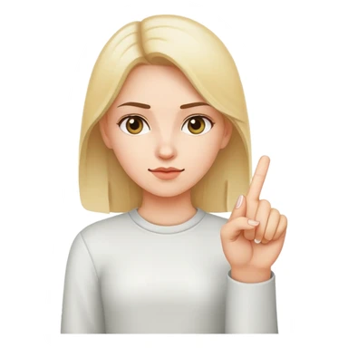 Girl holding up middle finger  sticker