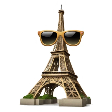 Torre Eiffel with sunglasses sticker