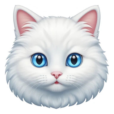 White cat funny  sticker