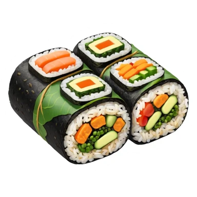 vegan kimbap single piece sticker
