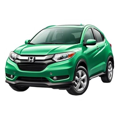 Scratched up Nordic green Honda hr-v sticker