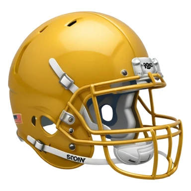College football player helmet in gold color  sticker
