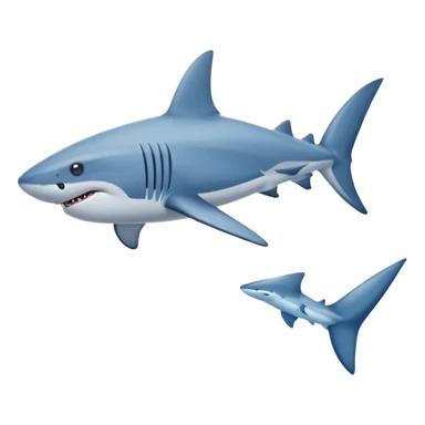 Requin avec des chaussures nike bleue  sticker