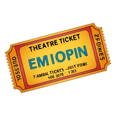 theatre ticket sticker