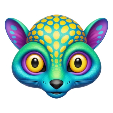 strange alien animal sticker