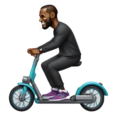 lebron James sur une trottinette  sticker