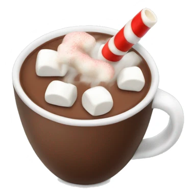 Hot chocolate with marshmallows Christmas themed  sticker