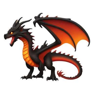  Legendary Cool Edgy Brown-Black-Red-Orange-gradient Volcano Dragon sticker