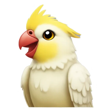 Yellow Cockatiel with red cheeks  sticker