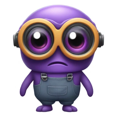 Purple minion sticker