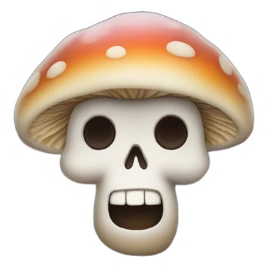 Mushroom psychodelic face  sticker