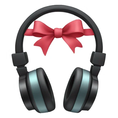 Headphones with bows sticker